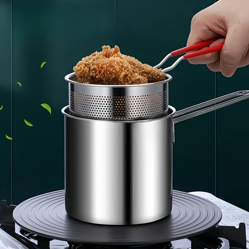 Stainless Steel Fry Pot with Basket